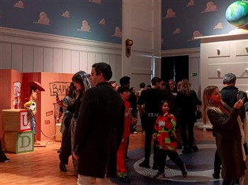 Mundo Pixar Experience London day trip by coach, featuring immersive Pixar-themed rooms and displays